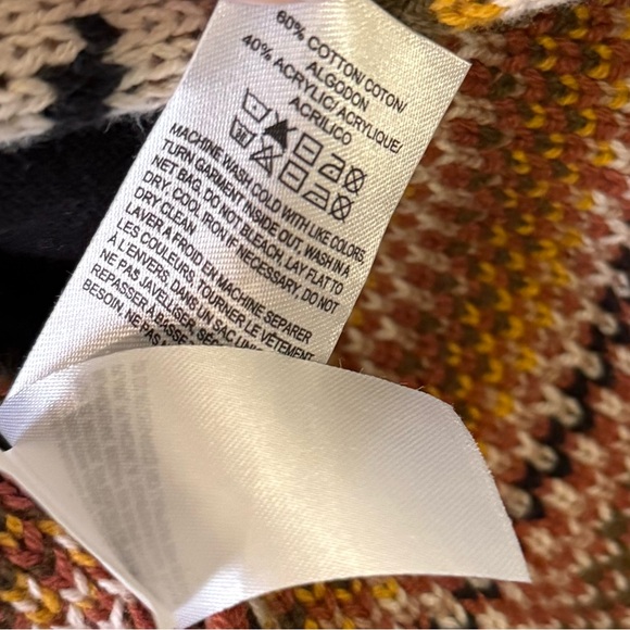 EUC Lucky Brand fair isle open cardigan sz Medium - Picture 12 of 16